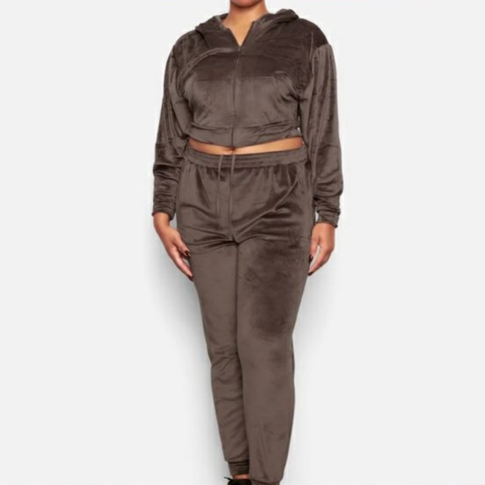 SKIMS VELOUR TRACK SUIT - color amethyst